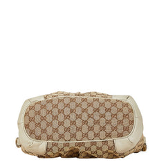 グッチ GGキャンバス ハンドバッグ ショルダーバッグ 2WAY 247902 ベージュ キャンバス レザー レディース GUCCI 【中古】