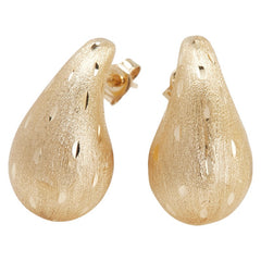 K18YG イエローゴールド ドロップ 雫 スタッドピアス レディース 【中古】