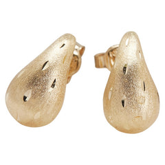 K18YG イエローゴールド ドロップ 雫 スタッドピアス レディース 【中古】