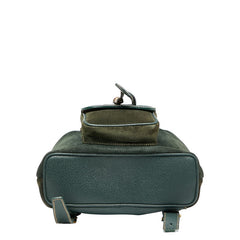 グッチ バンブー リュック バッグパック 003 2058 0030 グリーン スウェット レザー レディース GUCCI 【中古】