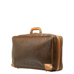 セリーヌ マカダム スーツケース トランクケース ブラウン PVC レザー レディース CELINE 【中古】