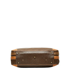 セリーヌ マカダム スーツケース トランクケース ブラウン PVC レザー レディース CELINE 【中古】