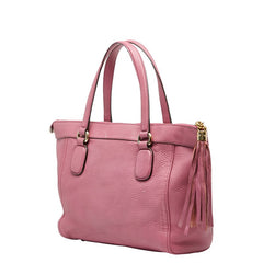グッチ ソーホー タッセル ショルダーバッグ トートバッグ 282307 ピンク レザー レディース GUCCI 【中古】