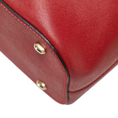 セリーヌ ロゴ トートバッグ ハンドバッグ レッド レザー レディース CELINE 【中古】