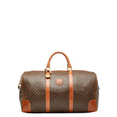 セリーヌ マカダム ボストンバッグ ブラウン PVC レザー レディース CELINE 【中古】