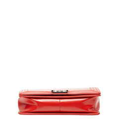 シャネル ボーイシャネル チェーン ショルダーバッグ レッド レザー レディース CHANEL 【中古】