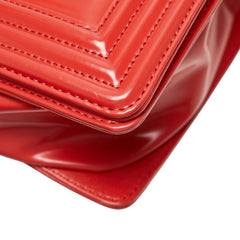 シャネル ボーイシャネル チェーン ショルダーバッグ レッド レザー レディース CHANEL 【中古】