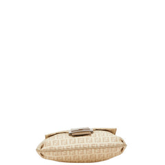 フェンディ ズッキーノ ショルダーバッグ 8BT075 ベージュ キャンバス レザー レディース FENDI 【中古】