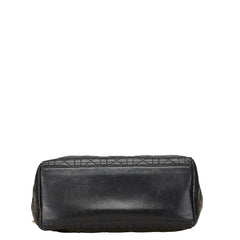 ディオール レディディオール カナージュ ハンドバッグ ブラック レザー レディース Dior 【中古】