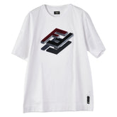 フェンディ FFロゴ Tシャツ サイズ:L FY0936 AL36 ホワイト マルチカラー コットン メンズ FENDI 【中古】