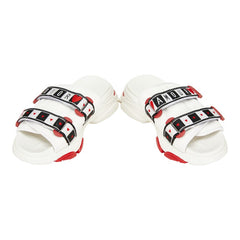 ディオール AMOUR スライド サンダル サイズ:36 ホワイト レッド ブラック ラバー メッシュ レディース Dior 【中古】
