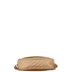 グッチ オールドグッチ ショルダーバッグ 007.754.0074 カーキ ブラウン キャンバス レザー レディース GUCCI 【中古】