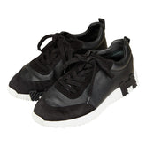 エルメス バウンシング スニーカー サイズ:41 ブラック ホワイト レザー スウェード メンズ HERMES 【中古】