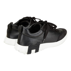 エルメス バウンシング スニーカー サイズ:41 ブラック ホワイト レザー スウェード メンズ HERMES 【中古】