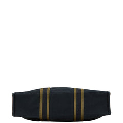 エルメス フールトゥ トートMM トートバッグ カーキ ブラック キャンバス レディース HERMES 【中古】