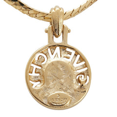 ジバンシー ロゴ ラインストーン ネックレス ゴールド メッキ レディース Givenchy 【中古】