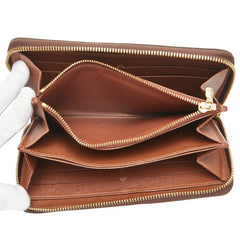 ルイ ヴィトン モノグラム ジッピーウォレット ラウンドファスナー 長財布 M60017 ブラウン PVC レディース LOUIS VUITTON 【中古】