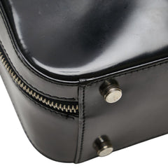 サルヴァトーレフェラガモ ガンチーニ ショルダーバッグ ブラック エナメル レザー レディース Salvatore Ferragamo 【中古】