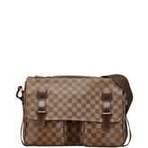 ルイ ヴィトン ダミエ ブロードウェイ ハンドバッグ ショルダーバッグ N42270 ブラウン PVC レザー メンズ LOUIS VUITTON 【中古】
