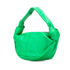 ボッテガヴェネタ ダブルノット ハンドバッグ グリーン レザー レディース BOTTEGAVENETA 【中古】