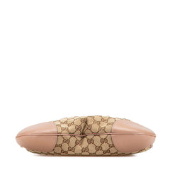 グッチ GGキャンバス プリンシー 斜め掛け ショルダーバッグ 257065 ベージュ ピンク キャンバス レザー レディース GUCCI 【中古】