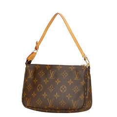 ルイ ヴィトン モノグラム ポシェット アクセソワール ショルダーバッグ M51980 ブラウン PVC レザー レディース LOUIS VUITTON 【中古】