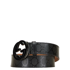 グッチ インターロッキングG ベルト サイズ:90/36 223891 ブラック レザー メンズ GUCCI 【中古】