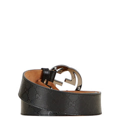 グッチ インターロッキングG ベルト サイズ:90/36 223891 ブラック レザー メンズ GUCCI 【中古】