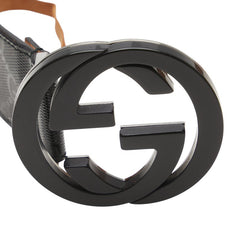 グッチ インターロッキングG ベルト サイズ:90/36 223891 ブラック レザー メンズ GUCCI 【中古】