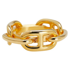 エルメス ルカデ シェーヌダンクル スカーフリング ゴールド メッキ レディース HERMES 【中古】