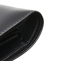 プラダ 三角ロゴプレート 二つ折り財布 M661 ブラック レザー レディース PRADA 【中古】