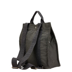 エルメス エールライン アドMM リュック バックパック グレー キャンバス レディース HERMES 【中古】