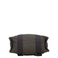 エルメス エールライン アドMM リュック バックパック グレー キャンバス レディース HERMES 【中古】