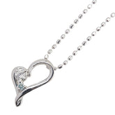 K18WG ホワイトゴールド ダイヤ0.06ct ペンダントネックレス レディース 【中古】