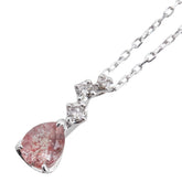 K18WG ホワイトゴールド クオーツ ダイヤ ペンダントネックレス レディース 【中古】