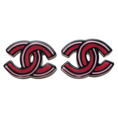 シャネル ココマーク スタッドピアス レッド ピンク プラスチック レディース CHANEL 【中古】