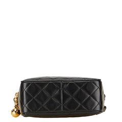 シャネル マトラッセ ココマーク ショルダーバッグ ブラック ゴールド ラムスキン レディース CHANEL 【中古】