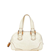 グッチ ホースビット モチーフ ミニボストンバッグ ハンドバッグ 154376 アイボリー レザー レディース GUCCI 【中古】