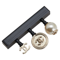 シャネル ココマーク ラウンド イヤホンジャック3点セット ゴールド メッキ フェイクパール レディース CHANEL 【中古】