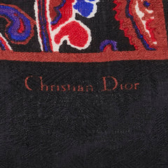 ディオール 総柄 ストール ブラック マルチカラー レディース Dior 【中古】