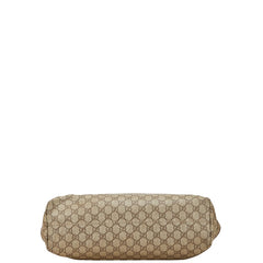 グッチ GGスプリーム トートバッグ 181084 ベージュ ブラウン PVC レザー レディース GUCCI 【中古】