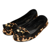 ルイ ヴィトン タッセル レオパード パンプス フラットシューズ サイズ:36 1/2 ブラック ブラウン ハラコ スウェード レディース LOUIS VUITTON 【中古】