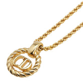 ディオール CDロゴ ペンダントネックレス ゴールド メッキ レディース Dior 【中古】