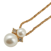 ディオール ペンダントネックレス ゴールド メッキ フェイクパール ラインストーン レディース Dior 【中古】