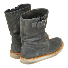 グッチ グッチシマ ウエスタンブーツ サイズ:37 270396 グレー スウェード レディース GUCCI 【中古】