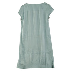 イッセイミヤケ ノースリーブワンピース サイズ:2 ミントグリーン シルク ポリウレタン レディース ISSEY MIYAKE 【中古】