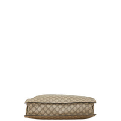 グッチ GGスプリーム トートバッグ ショルダーバッグ 2WAY 456217 ベージュ ブラック PVC レザー レディース GUCCI 【中古】