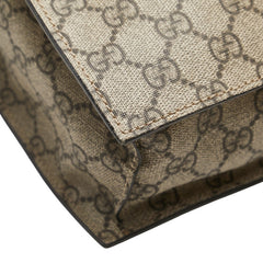 グッチ GGスプリーム トートバッグ ショルダーバッグ 2WAY 456217 ベージュ ブラック PVC レザー レディース GUCCI 【中古】