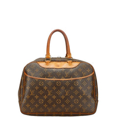 ルイ ヴィトン モノグラム ドーヴィル ハンドバッグ M47270 ブラウン PVC レザー レディース LOUIS VUITTON 【中古】