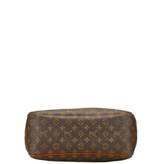 ルイ ヴィトン モノグラム ドーヴィル ハンドバッグ M47270 ブラウン PVC レザー レディース LOUIS VUITTON 【中古】